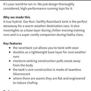 lululemon athletica Tops - Lululemon Run: Swiftly Tech Racerback lululemon athletica Tops - Lululemon Run: Swiftly Tech Racerback